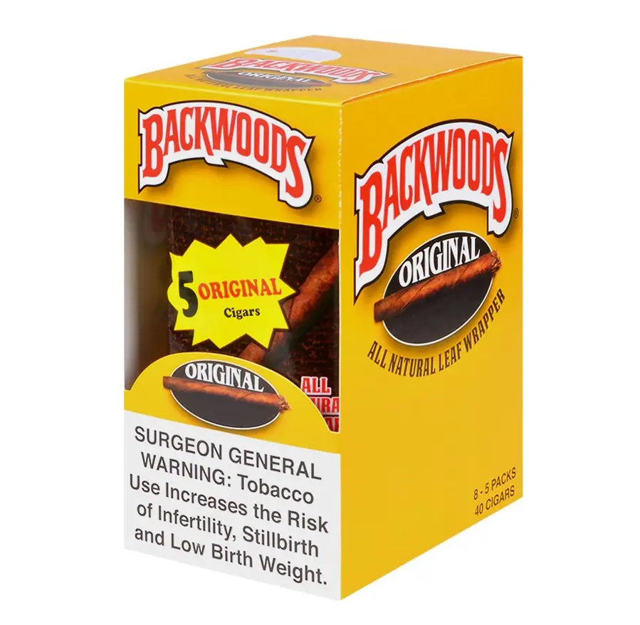 [Q-1298-05] BACKWOOD CIGARS 8 PACKS OF 8/5PK (ORIGINAL)