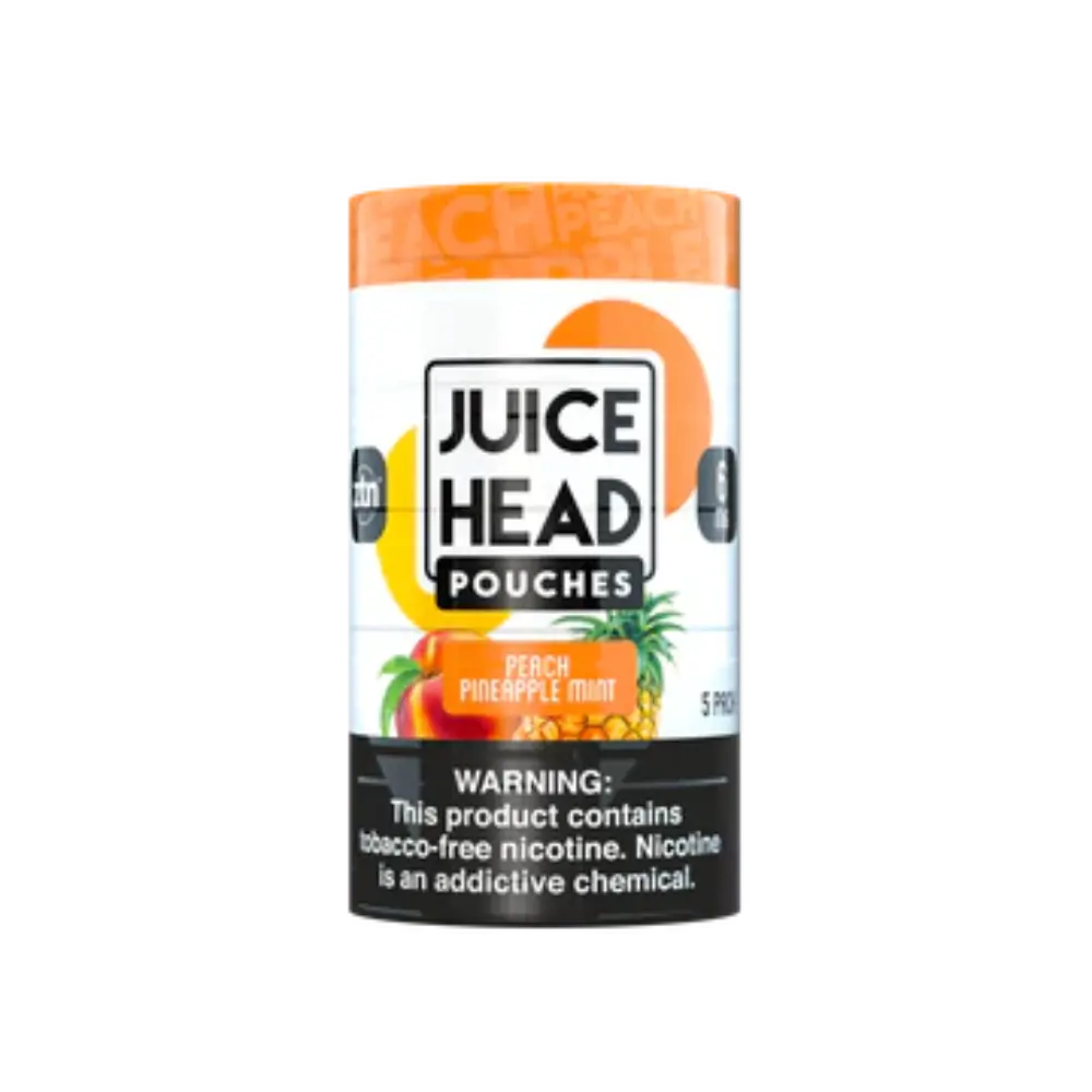 [Q-2671-02] JUICE HEAD POUCHES 5CT (12MG, Peach Pineapple Mint)