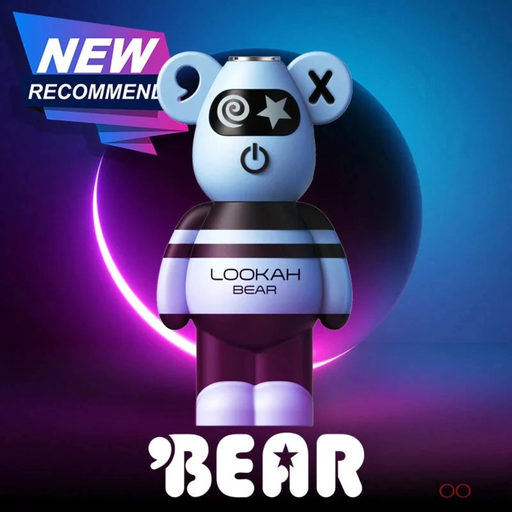 [Q-2743-01] LOOKAH BEAR 510 THREAD VAPE BATTERY COLOR 1 COUNT (Aqua)