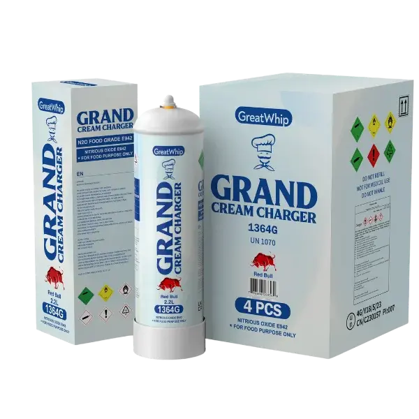 [Q-2292-02] GREAT WHIP 1364G N2O TANKS 2.2L FLAVOR 4PK (Red Bull)