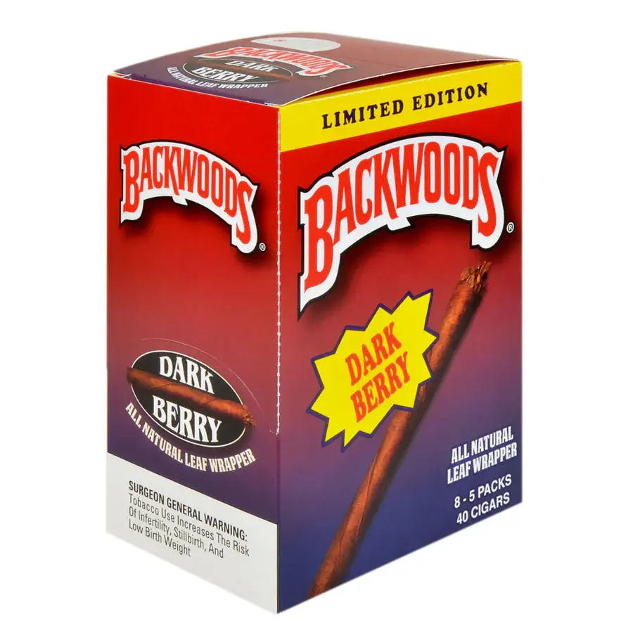 [Q-1298-13] BACKWOOD CIGARS 8 PACKS OF 8/5PK (Dark Berry)