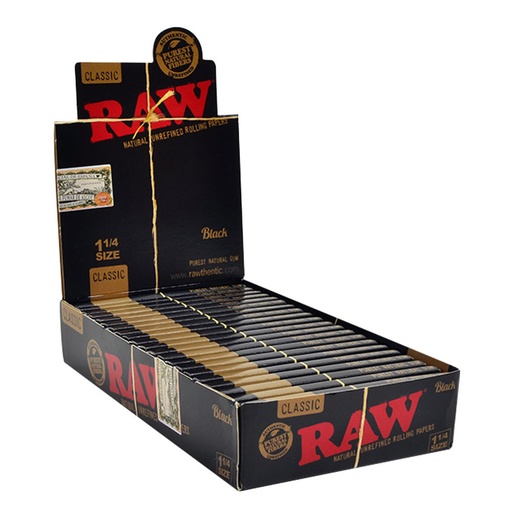 [Q-3193-01] RAW PAPER (BLACK 1 1/4 24CT)