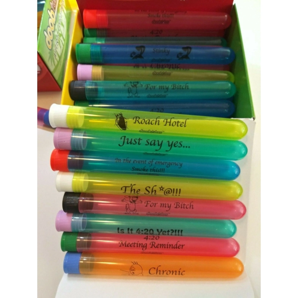 [Q-1748] DOOB TUBES LARGE 25 PER DISPLAY (BLACK W/COLOR)