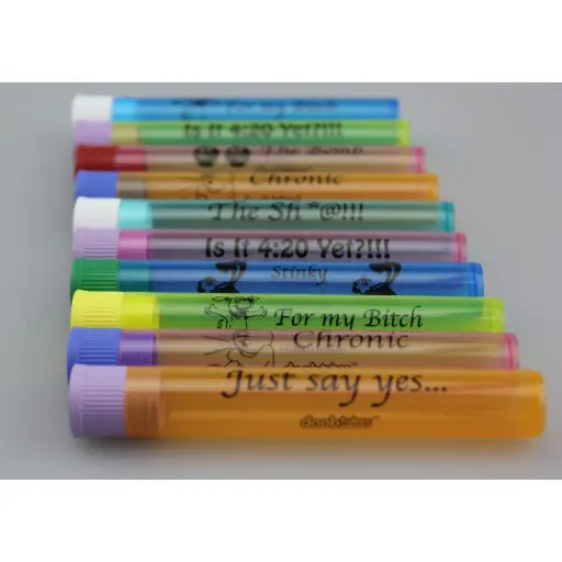 [Q-1752] DOOB TUBES SMALL 25 PER DISPLAY (WHITE W/COLOR)