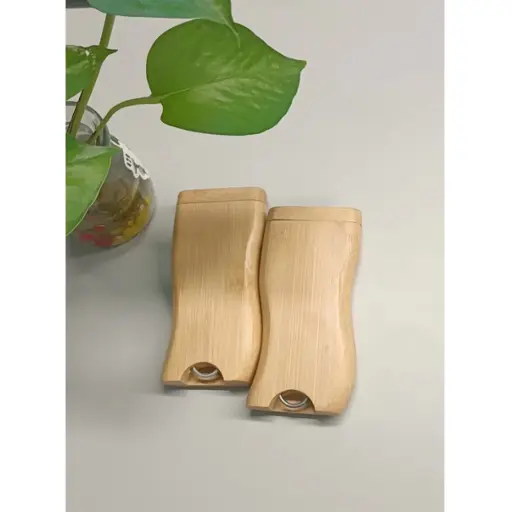 [Q-1774] DUGOUT WOODEN COLOR WITH METAL CIGARETTE (Dark)