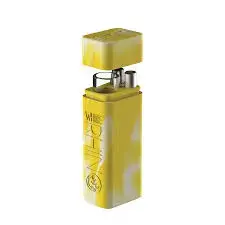 [Q-4042] WHITE RHINO SILICONE DUGOUT GLOW IN THE DARK  (Yellow White)