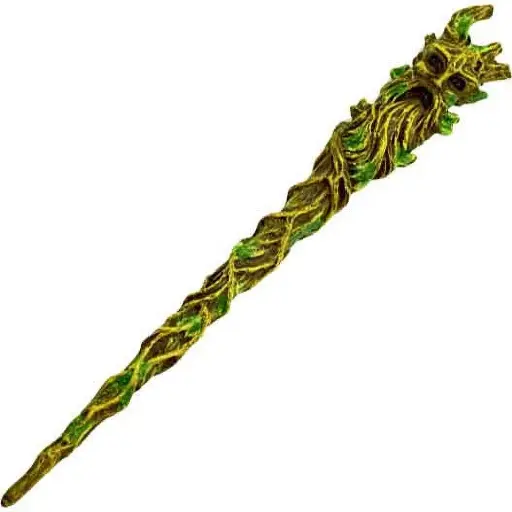 [Q-4609-08] FG MAGIC WANDS & STAND (WOOD-GREEN MAN)
