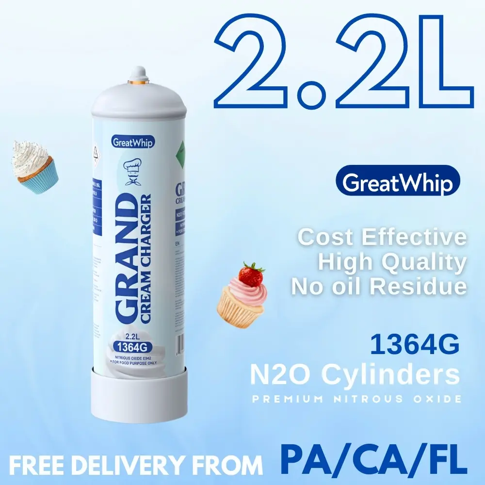 [Q-2292-09] GREAT WHIP 1364G N2O TANKS 2.2L FLAVOR 4PK (Cherry Lemonade)