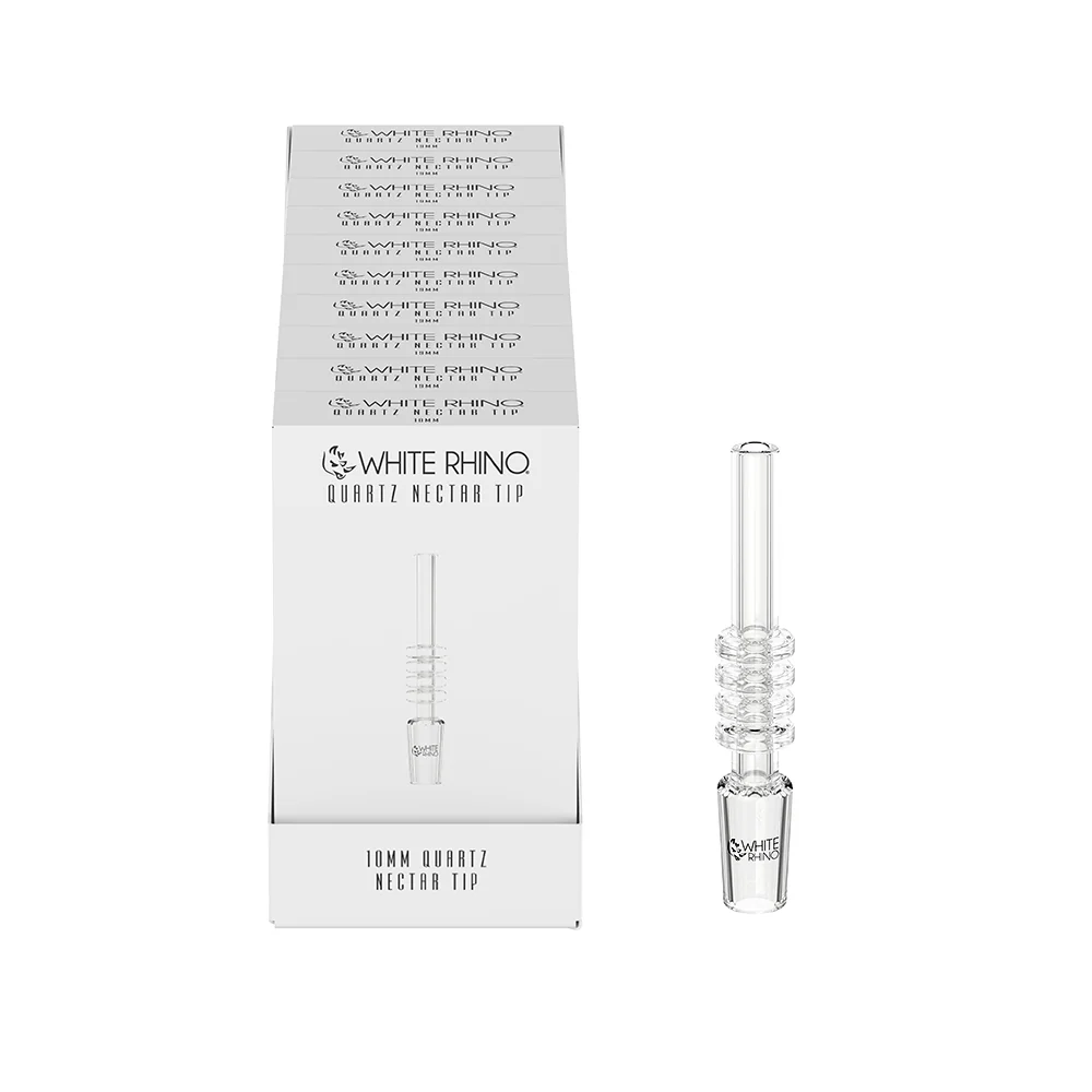 WHITE RHINO 14MM QUARTZ NECTAR REPLACEMENT TIP - 10 COUNT DISPLAY