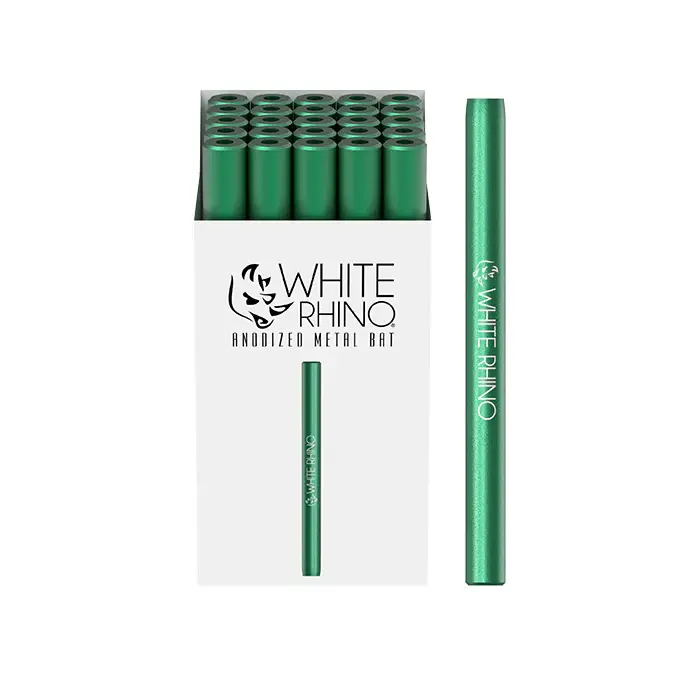 [10105-01] WHITE RHINO ANODIZED METAL BAT - 25 COUNT (Green)