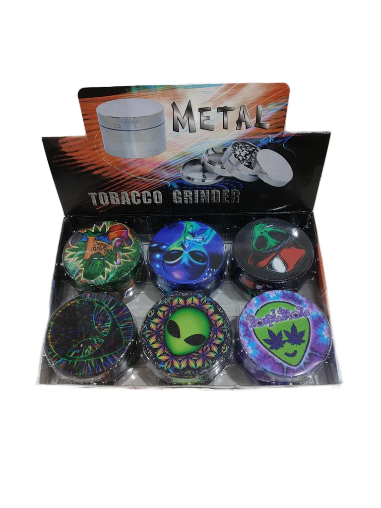 Grinder Zinc 63MM Full Print Alien 6PK