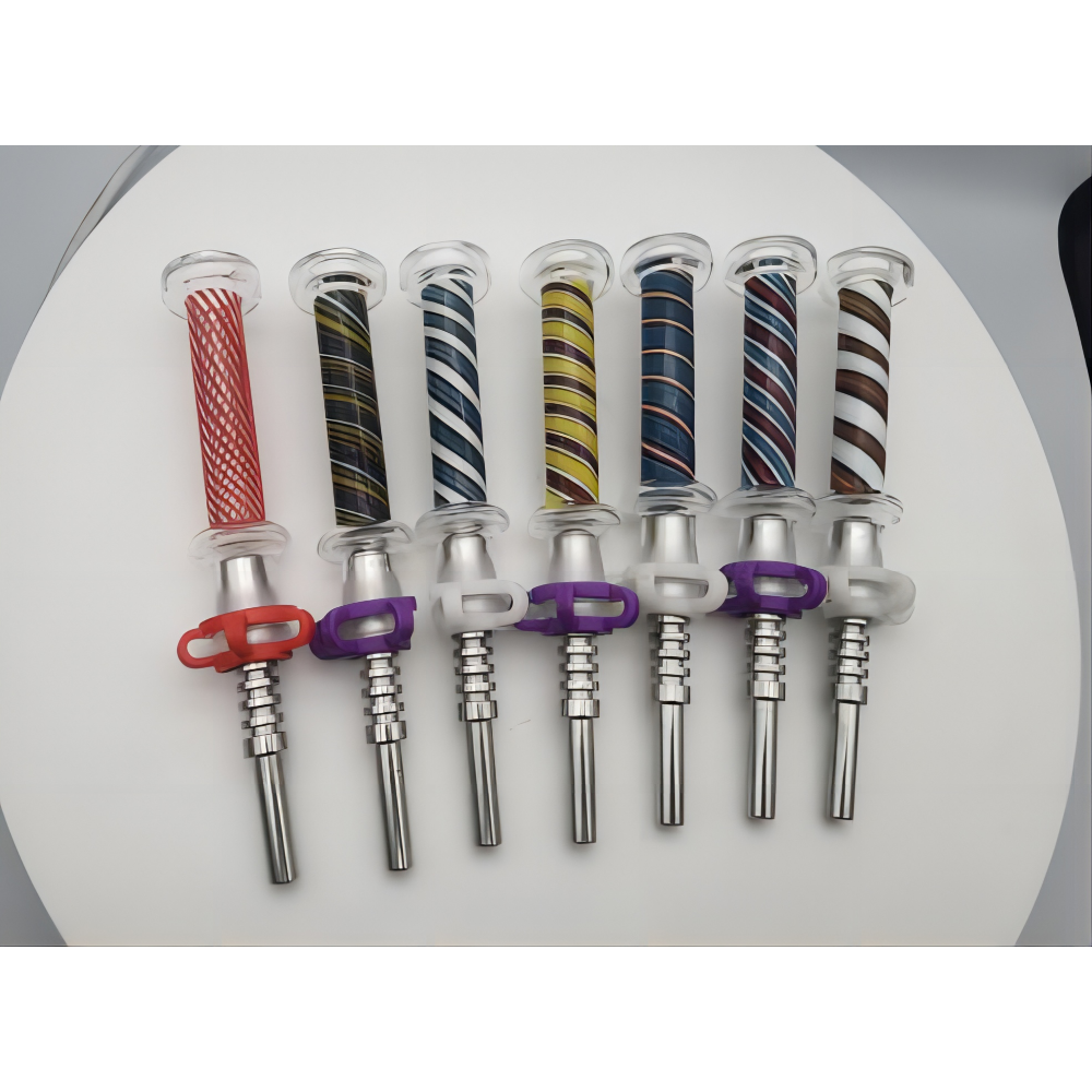 [Q-2918] NECTAR COLLECTOR WITH FILTERED MIDDLE COLORFUL AND THICK GLASS