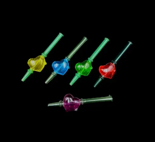 [Q-2922] NECTOR COLLECTOR GLYCRIN HEART SHAPE STRAW
