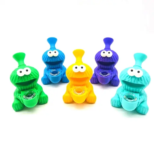 [Q-3418] SILICONE HAND PIPE COOKIES MONSTER