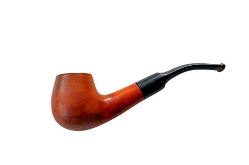 [Q-3700] TOBACCO PIPE SHERLOCK - RED BROWN FLAT TOP