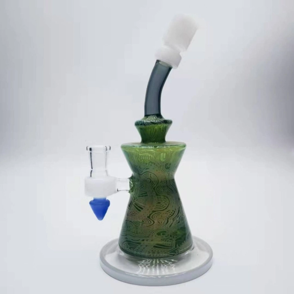 [Q-3967] WATERPIPE 9.5INCH RAINBOW SWIRL PERC