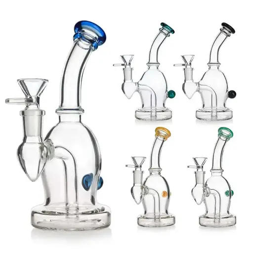 [Q-3940] WATERPIPE 7.3" COLORED WITH HANDLE