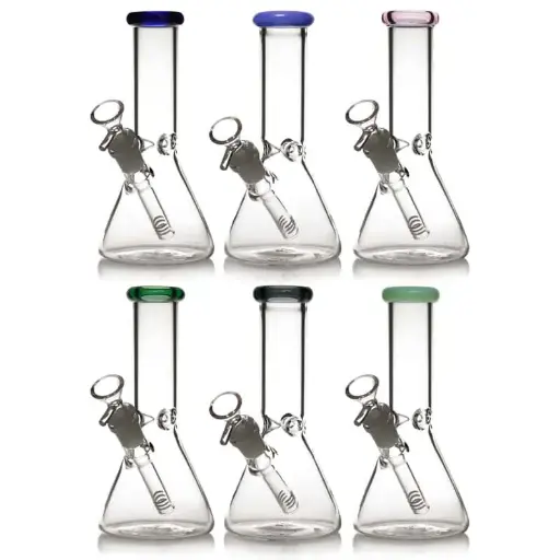 [Q-3953] WATERPIPE 8" MULTI COLOR BEAKER