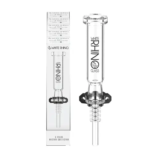 WHITE RHINO 2 PIECE NECTAR COLLECTOR- 5 COUNT DISPLAY