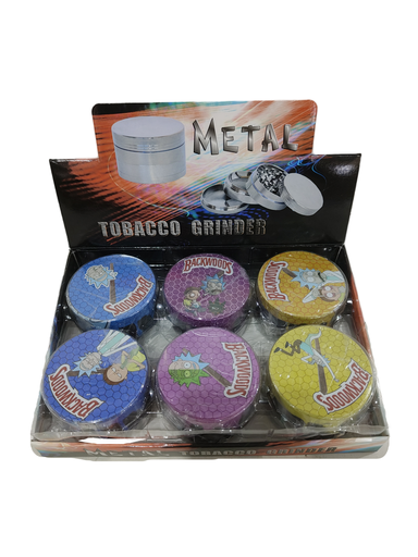 [Q-4914] Grinder Zinc 63MM Half Printed Rick&Morty 6PK