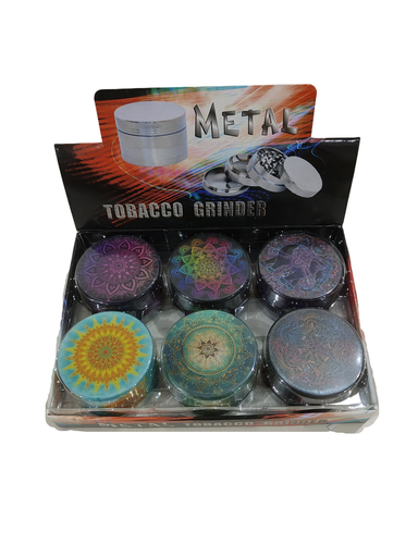 [Q-4938] Grinder Zinc 63MM Print on Lid Design119 6PK
