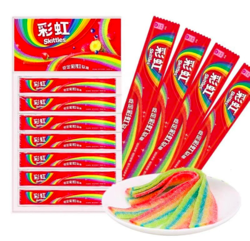 [Q-4951] Exotic Skittles Sour Strip Mixed 9G 32PK