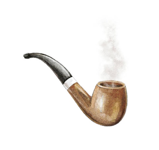 [Q-2503] HAND PIPE SHERLOCK LARGE - BROWN ARCITACT